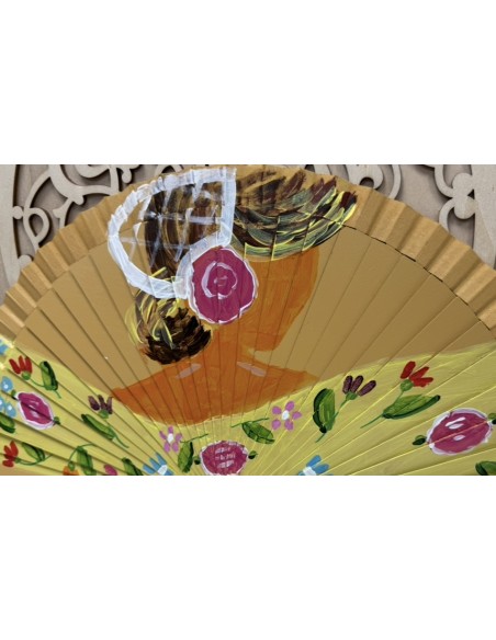 Abanico pintado flamenca ref. 55171