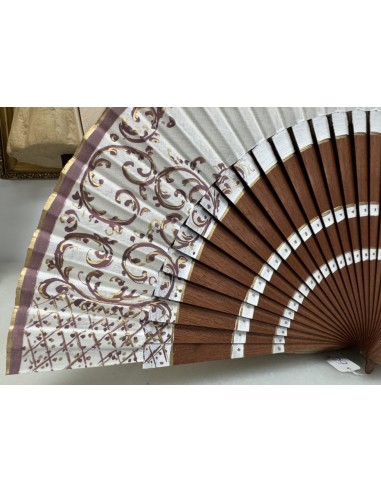Abanico de madera alta calidad ,pintado a mano ,artesanal Ref 9418