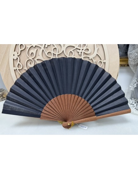 ABANICO DE MADERA DE ALTA CALIDAD LISO DE 20 cm Ref 0108 (Elige color )