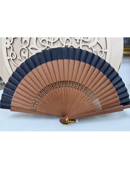 ABANICO DE MADERA DE ALTA CALIDAD LISO DE 20 cm Ref 0120 (Elige color)