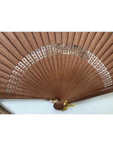 ABANICO DE MADERA DE ALTA CALIDAD LISO DE 20 cm Ref 0120 (Elige color)