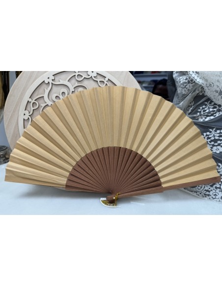 ABANICO PERICÓN DE MADERA DE ALTA CALIDAD LISO DE 27cm Ref 0199 (Elige color )