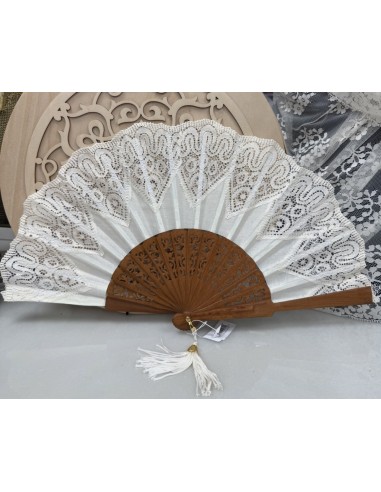 ABANICO BLANCO BLONDA  REF. 1507