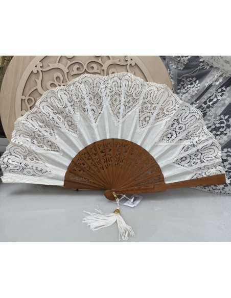 ABANICO BLANCO BLONDA  REF. 1507