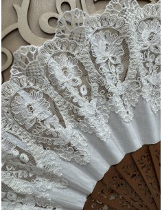 ABANICO BLANCO BLONDA  REF. 1536 2
