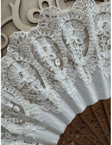 ABANICO BLANCO BLONDA  REF. 1536