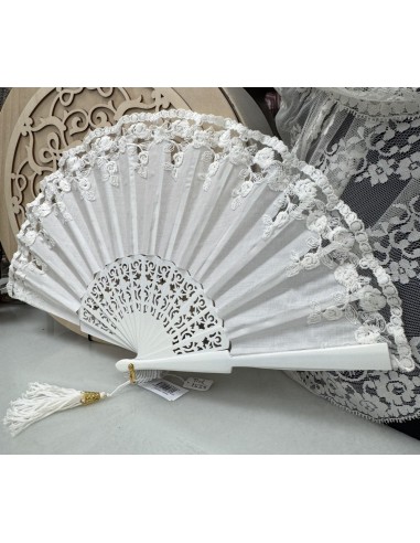 ABANICO BLANCO BLONDA  REF. 1538