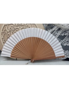 ABANICO BLANCO MADERA LISO REF .5211
