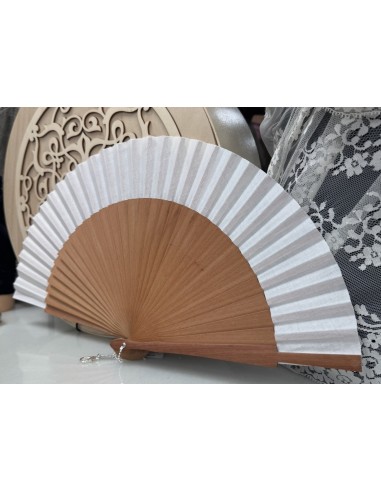 ABANICO BLANCO MADERA LISO REF .5211