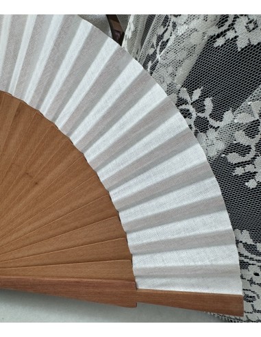 ABANICO BLANCO MADERA LISO REF .5211